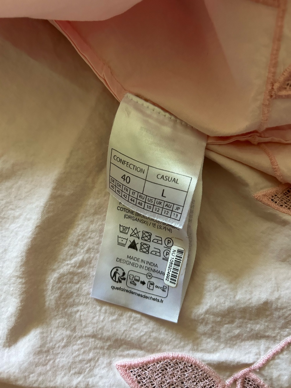 Stella Nova Anthropologie Pink Embroidered Eyelets Maci Sleeveless Dress size L - Picture 10 of 11